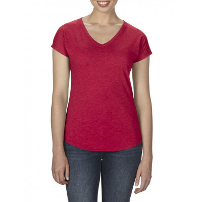 Anvil T-shirt Triblend V-neck Dames