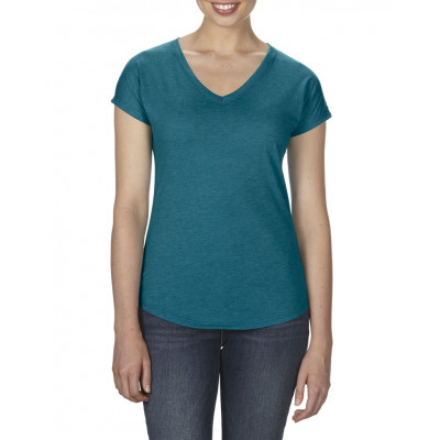 Anvil T-shirt Triblend V-neck Dames