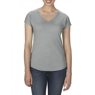 Anvil T-shirt Triblend V-neck Dames