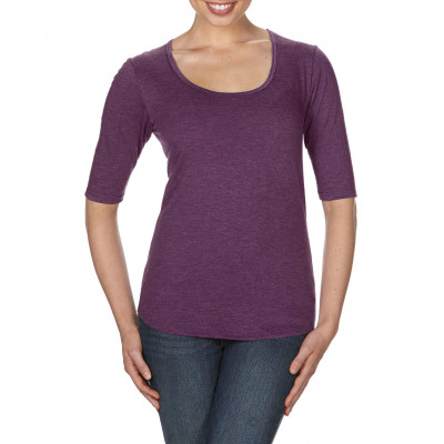 Anvil T-shirt Triblend Deep Scoop 3/4 Sleeve