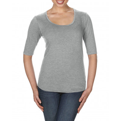 Anvil T-shirt Triblend Deep Scoop 3/4 Sleeve