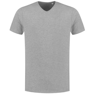 T-shirt v-hals Katoen-Elastan