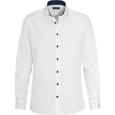 Overhemd Mixed Cotton Twill Heren (Classic Fit - Borstzak)