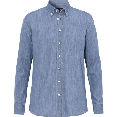 Overhemd Denim Twill Heren (Classic Fit - Borstzak)