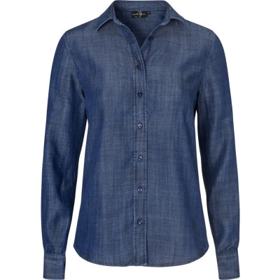 Denim Oxford Dames Blouse (Modern Fit)