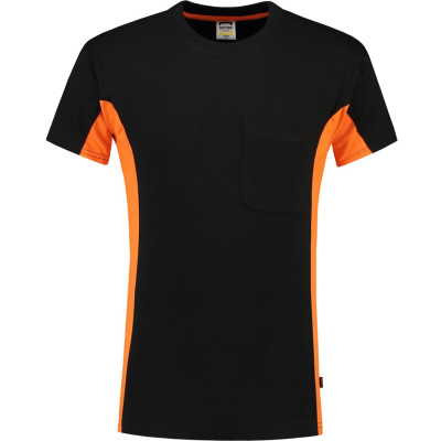 T-shirt Bi-color Met Borstzak
